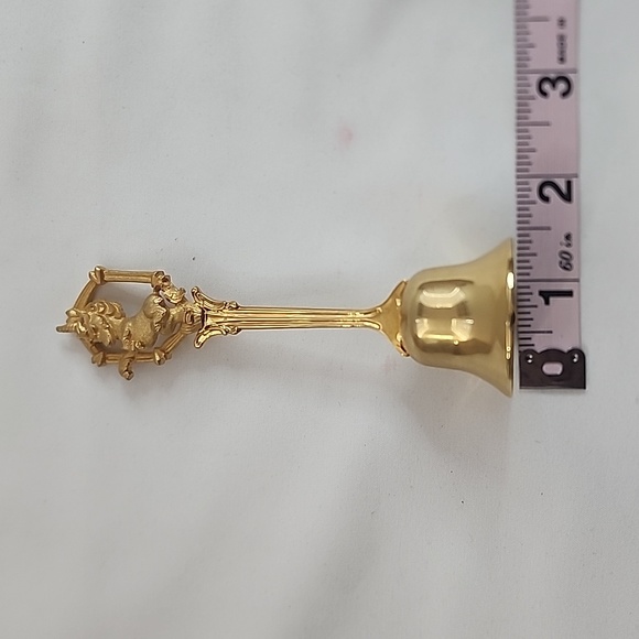 Vintage Diamond Cut Brass Unicorn Novelty Desktop Call Bell - Picture 6 of 10